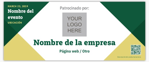 Un patrocinio patrocinador diseño verde blanco con 1 imágenes