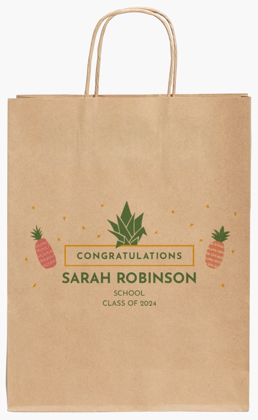 Design Preview for Design Gallery: Bold & Colourful Standard Kraft Paper Bags, 240 x 110 x 310 mm