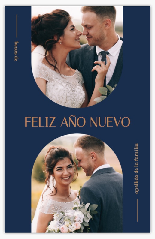 Un elegante recién casados diseño azul gris para Tema con 2 imágenes