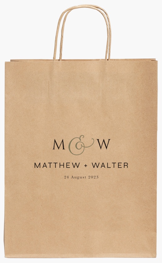 Design Preview for Design Gallery: Minimal Standard Kraft Paper Bags, 240 x 110 x 310 mm