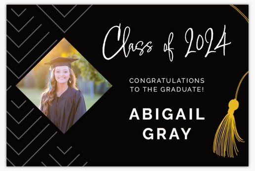 A college graduation traditional black gray design for Graduation with 1 uploads