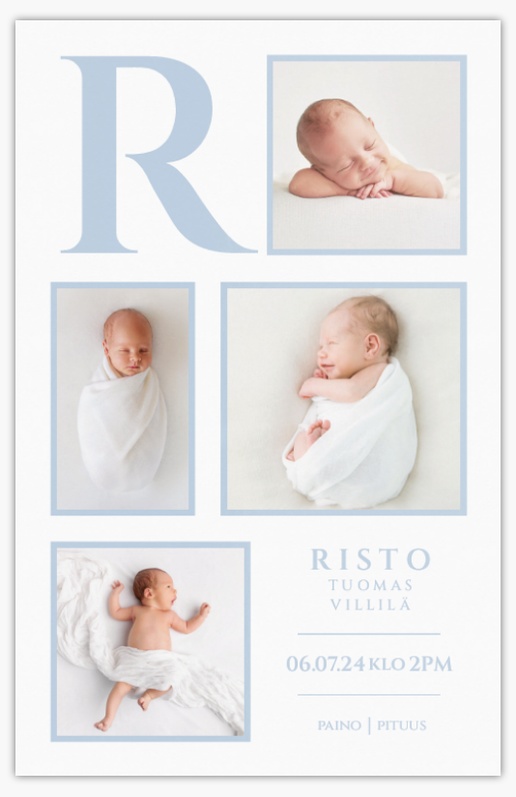 Mallin esikatselu Mallivalikoima: Vauvakortti, 18.2 x 11.7 cm