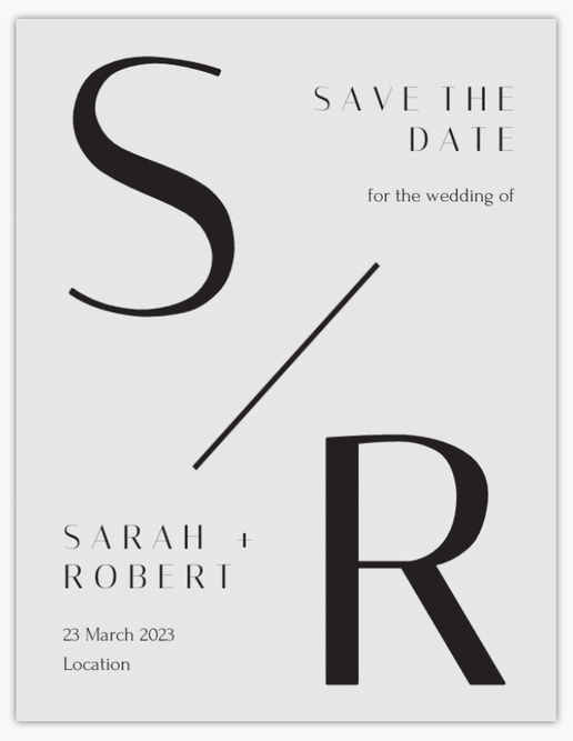 Design Preview for Design Gallery: Typographical Save The Date Cards, Flat 10.7 x 13.9 cm