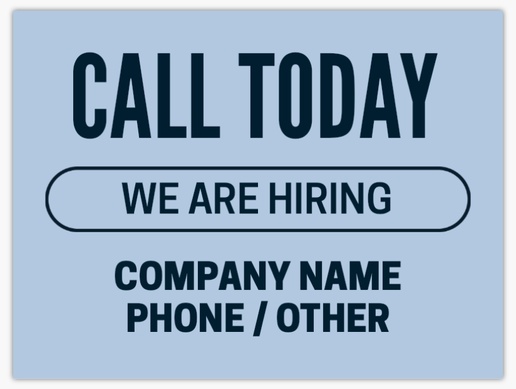 A call hiring agent blue design for Modern & Simple