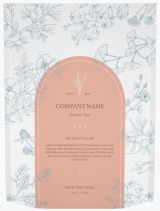 A herb spices pink gray design for Floral