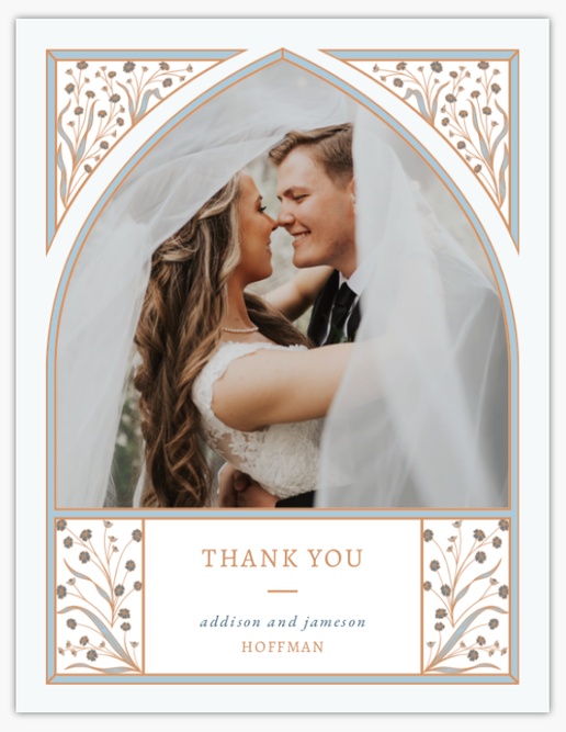 A church thank you white brown design for Wedding with 1 uploads