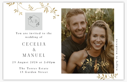 Design Preview for Design Gallery: Photo Wedding Invitations, Flat 18.2 x 11.7 cm