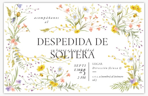 Un florales románticos profundizar diseño blanco crema para Bridal Shower