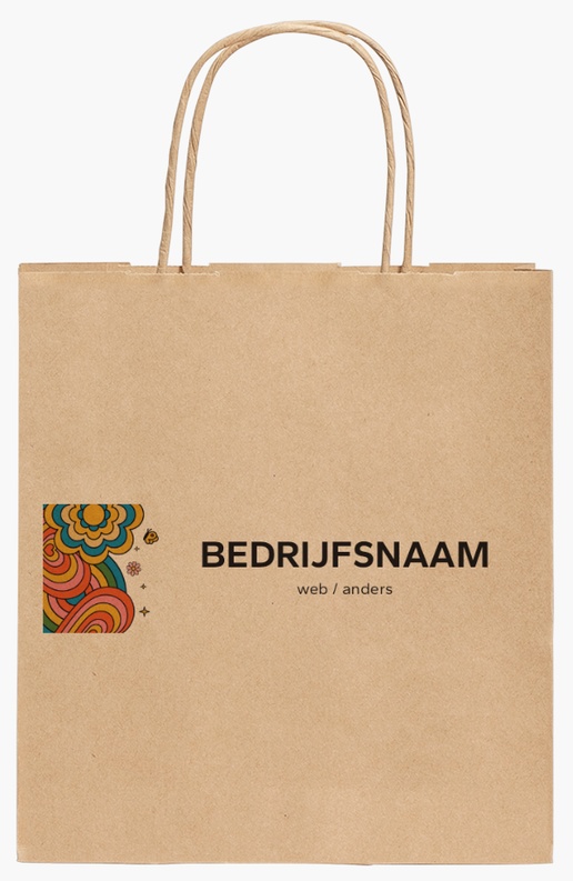 Voorvertoning ontwerp voor Ontwerpgalerij: Detailhandel en verkoop Kraftpapieren tassen, 19 x 8 x 21 cm
