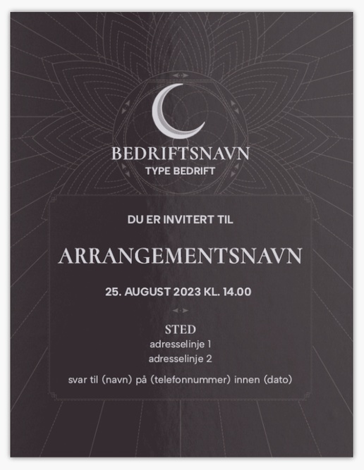 Forhåndsvisning av design for Designgalleri: Bohem Invitasjoner og kort, Ensidig 14 x 10,1 cm