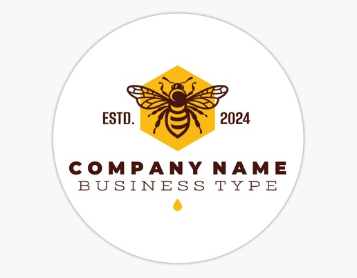 A apiary bees brown orange design for Modern & Simple