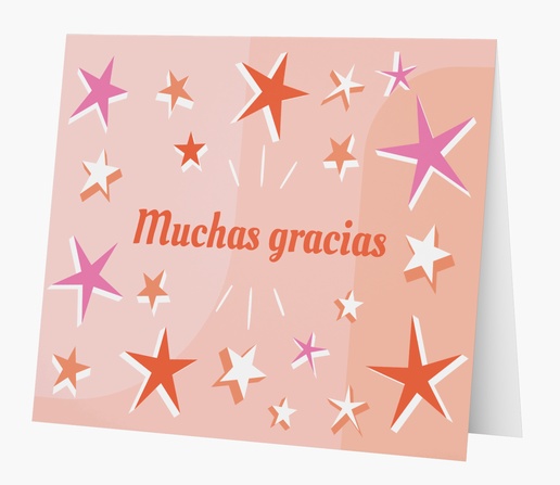 Un estrellas rosadas en negrilla diseño gris rosa para Cumpleaños infantiles