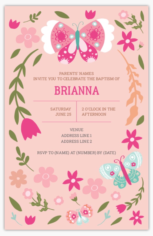 Design Preview for Invitations & Announcements, 4.6” x 7.2” Flat