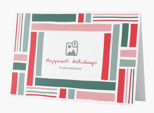 A brightandbold happiest holidays gray red design for Greeting with 1 uploads