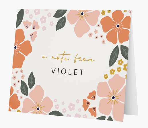 Design Preview for Personalized Note Cards, Folded 5.5" x 4"