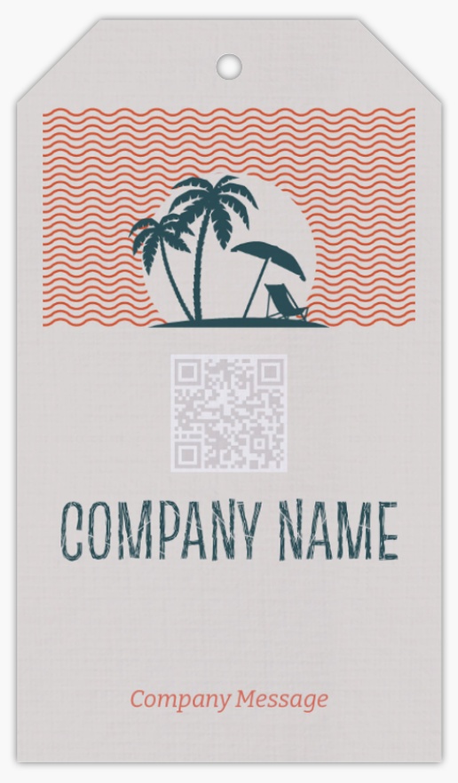Design Preview for Design Gallery: Travel & Accommodation Swing Tags, 5 x 9 cm Linen