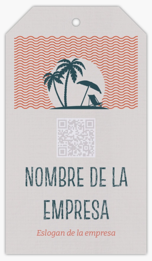 Vista previa del diseño de Galería de diseños de etiquetas colgantes para viajes y alojamiento, 5 x 9 cm De lino