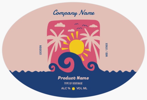 Design Preview for Design Gallery: Nature & Landscapes Beer Labels, Oval 15 x 10 cm Horizontal