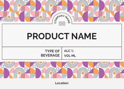 Design Preview for Design Gallery: Patterns & Textures Beer Labels, Rectangle 10.5 x 7.4 cm (A7) Horizontal