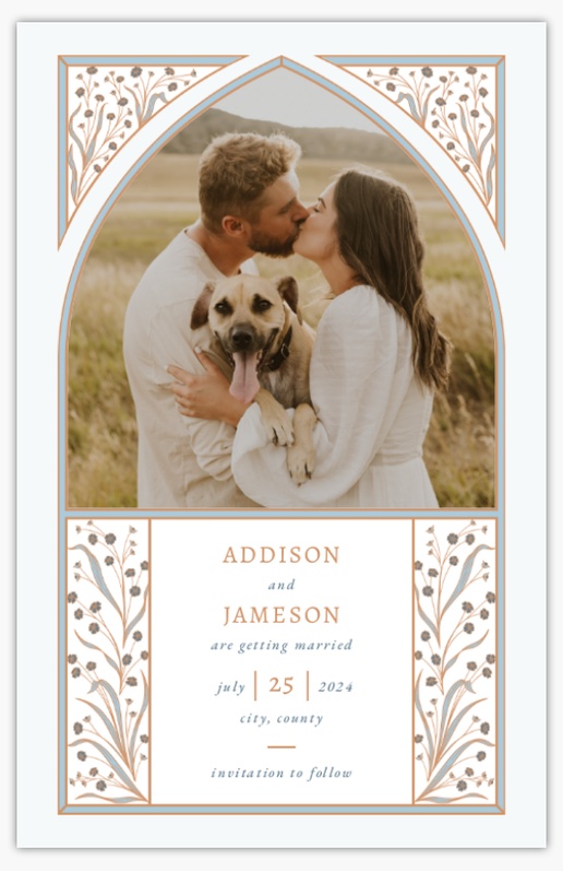 Design Preview for Elegant Save the Date Cards Templates, 4.6" x 7.2"