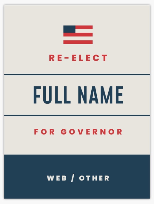 Design Preview for Political Yard Signs, 18" x 24" Vertical