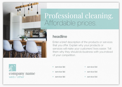 Design Preview for Design Gallery: Cleaning Services Postcards, A6 (105 x 148 mm)