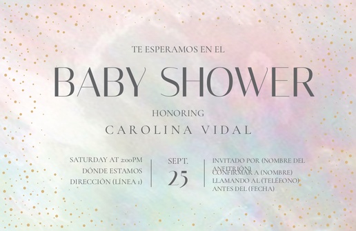 Vista previa del diseño de Invitaciones para baby shower, 18,2 x 11,7 cm