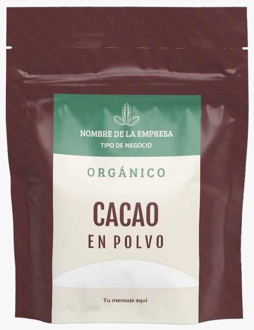 Un chocolate cacao diseño marrón crema