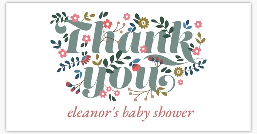 A thank you typography gray pink design for Floral