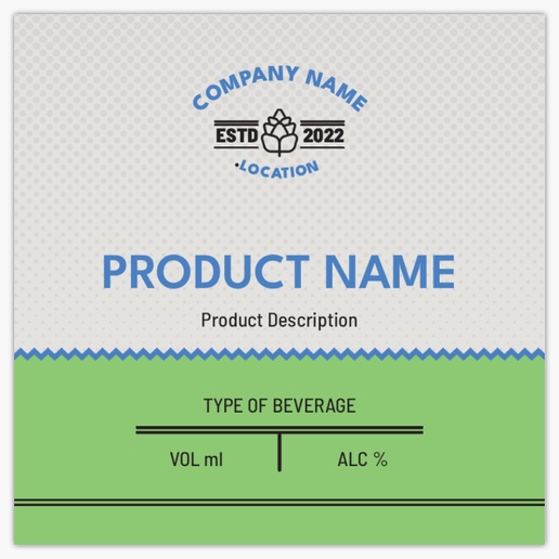 Design Preview for Design Gallery: Modern & Simple Beer Labels, Square 7.5 x 7.5 cm Horizontal