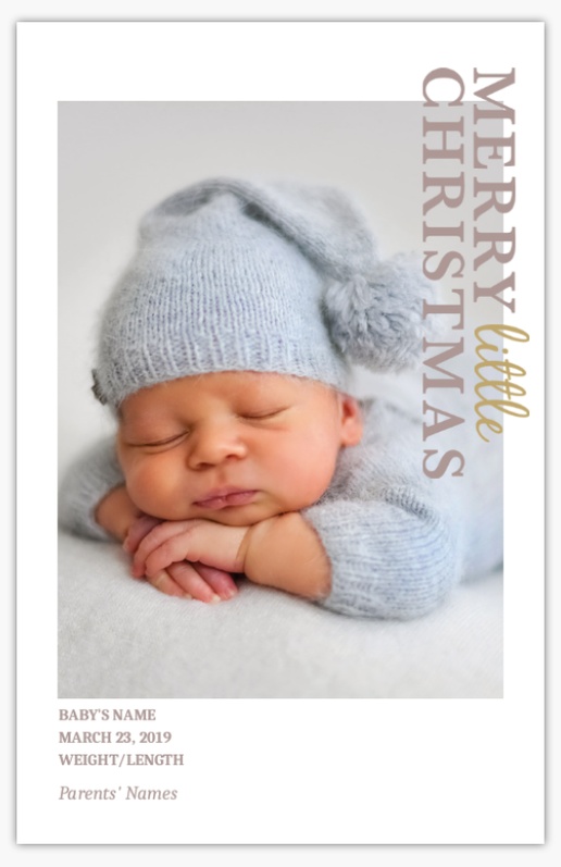 A new baby holiday card new2022 gray design for Greeting with 1 uploads