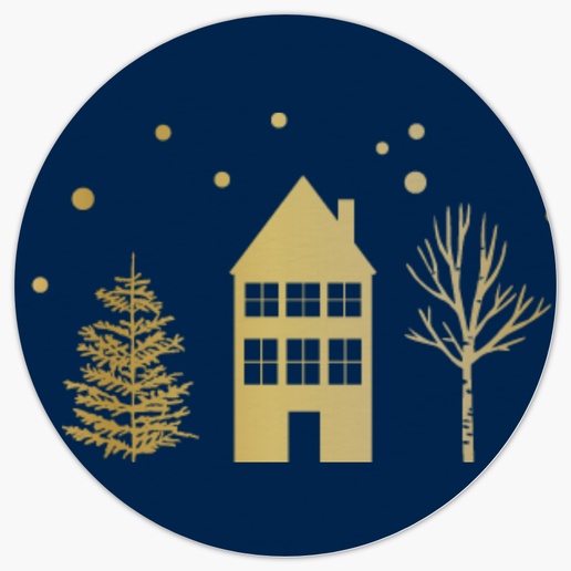 A winter holiday blue yellow design