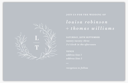 Design Preview for Design Gallery: Elegant Wedding Invitations, Flat 18.2 x 11.7 cm