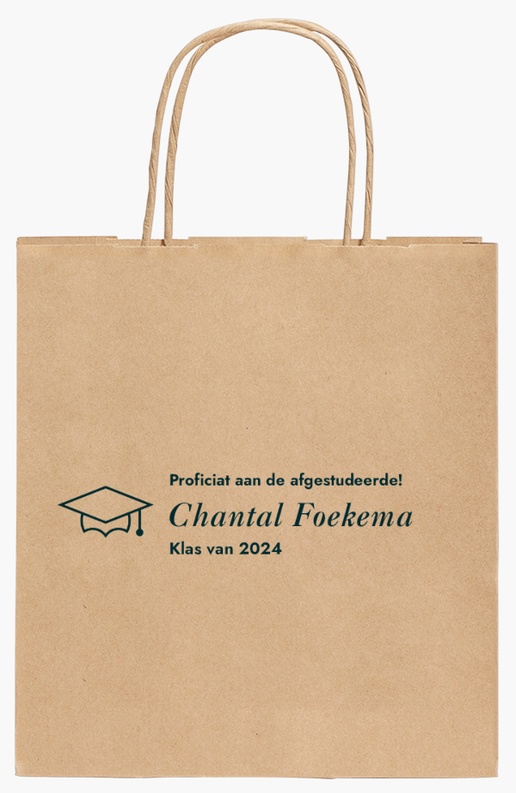 Voorvertoning ontwerp voor Ontwerpgalerij: Afstuderen Kraftpapieren tassen, 19 x 8 x 21 cm
