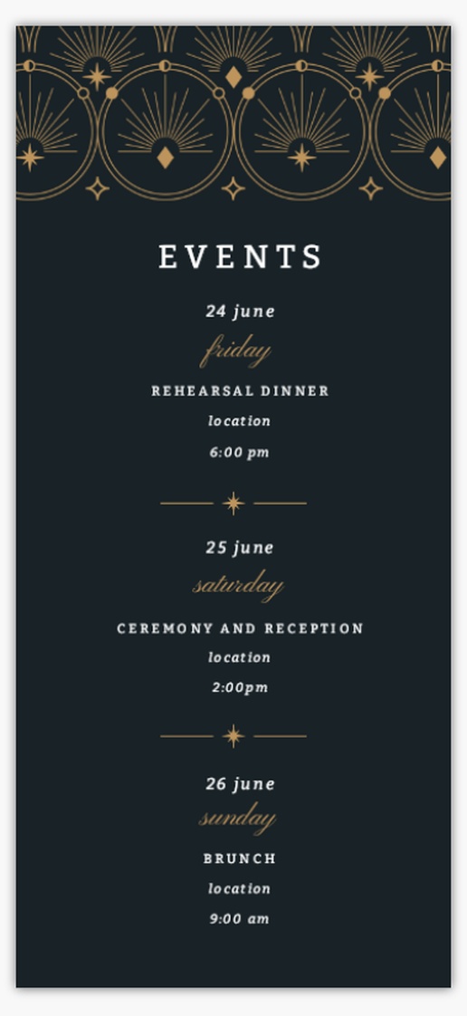 Design Preview for Design Gallery: Wedding Programmes, 21 x 9.5 cm