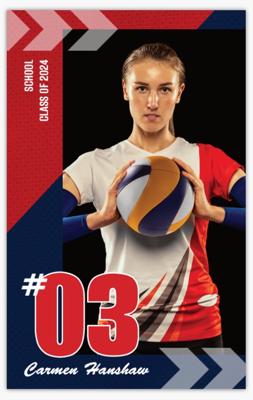 A sports number sports red blue design for Occasion with 1 uploads
