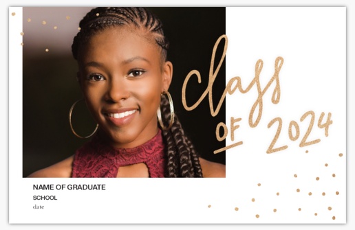 A grad announcement graduation white brown design for Occasion with 1 uploads