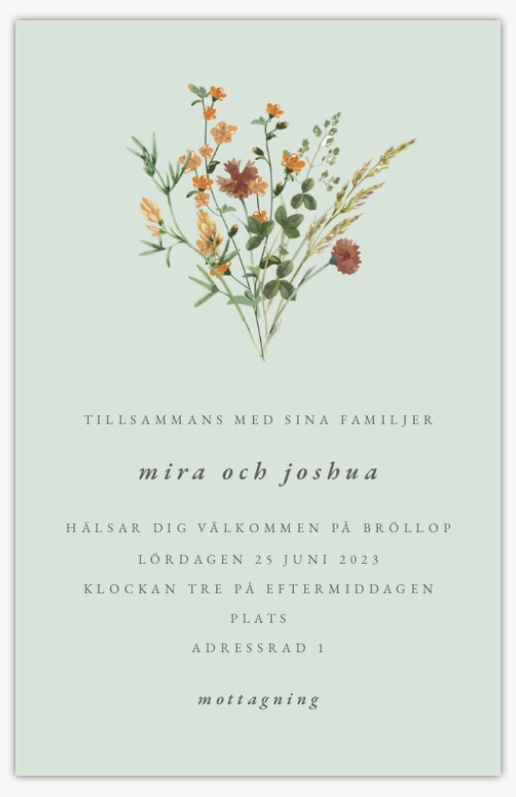 Förhandsgranskning av design för Designgalleri: Bohemisk Bröllopsinbjudningar, Enkelt 18.2 x 11.7 cm