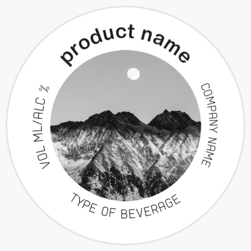 Design Preview for Design Gallery: Nature & Landscapes Beer Labels, Circle 7.5 x 7.5 cm Horizontal