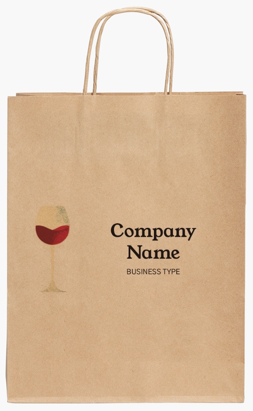 Design Preview for Design Gallery: Bars & Nightclubs Standard Kraft Paper Bags, 240 x 110 x 310 mm