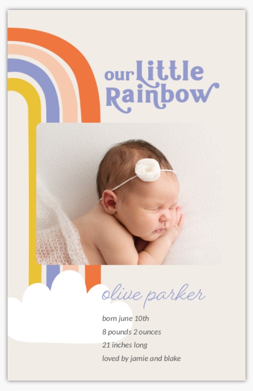 A baby rainbow gray brown design for Type