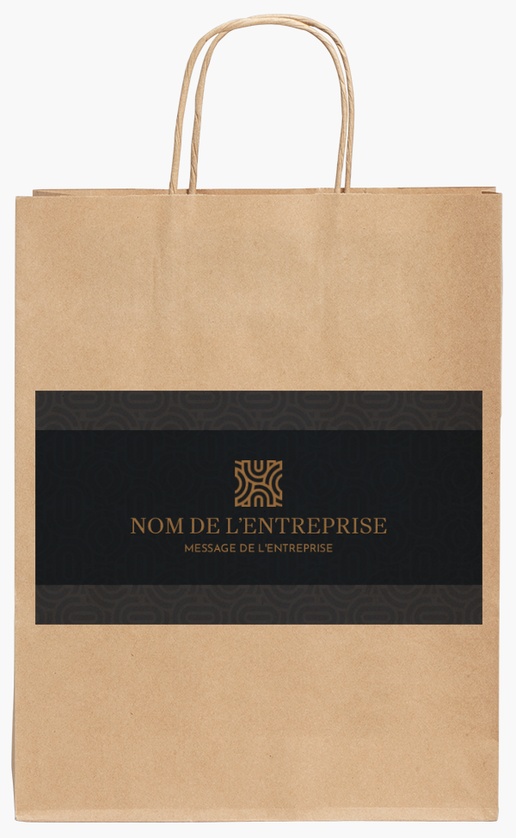 Aperçu du graphisme pour Galerie de modèles : sacs en papier kraft pour services aux entreprises, 24 x 11 x 31 cm