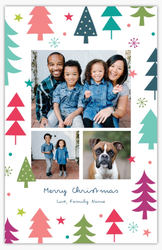 Design Preview for Fun & Whimsical Christmas Cards Templates, Flat 4.6" x 7.2" 