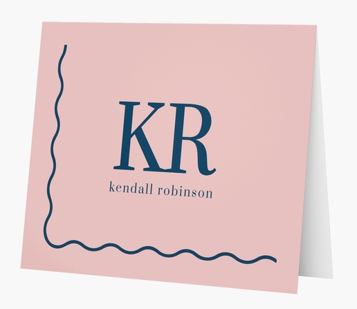 Design Preview for Fun & Whimsical Personalized Note Cards Templates, Folded 5.5" x 4"