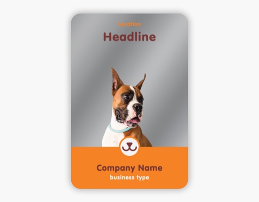 A pet groomer dog brown orange design for Animals