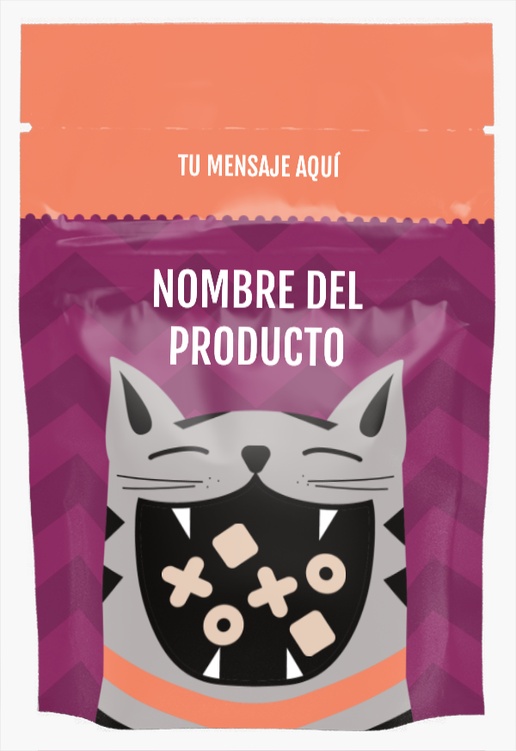 Un gato comida para mascotas diseño azul rosa para Animales y mascotas