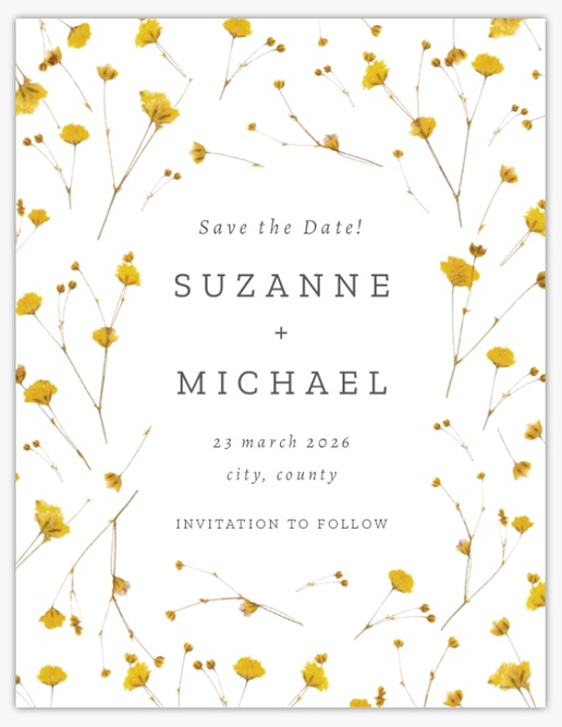 Design Preview for Save the Date Cards Templates, 13.9 x 10.7 cm