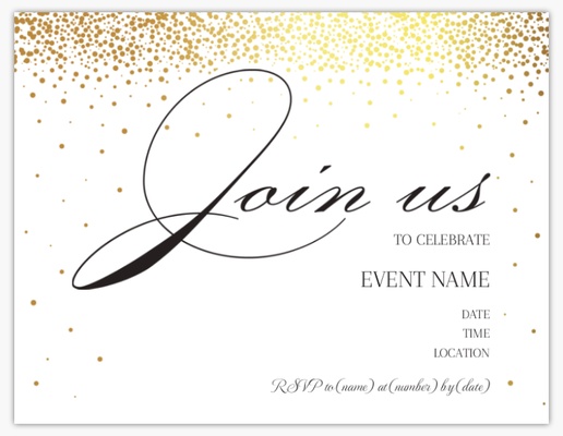 Design Preview for Invitations & Announcements, 5.5" x 4" Flat