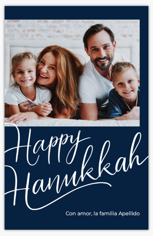 Un feliz hanukkah elegante diseño azul gris para Elegante con 1 imágenes