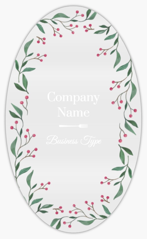 Design Preview for Design Gallery: Holiday Product Labels on Sheets, 3" x 5" Oval